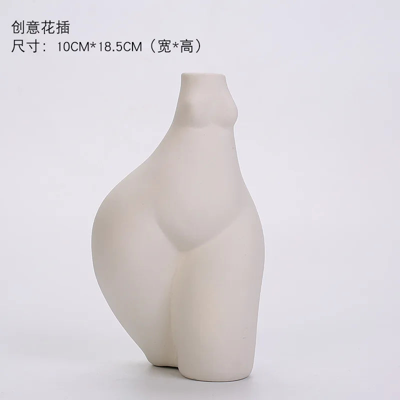Handmade women decorative ceramic vase