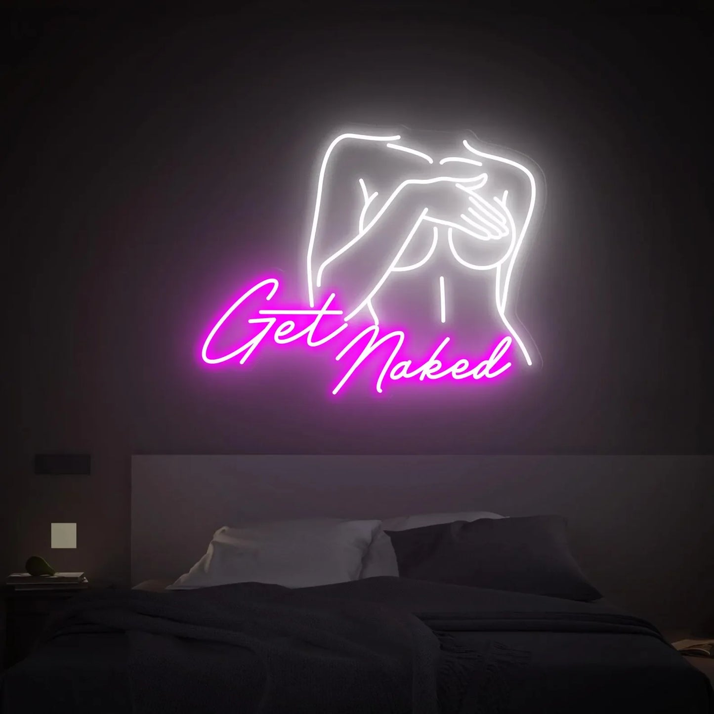 Woman Get Naked Neon Sign