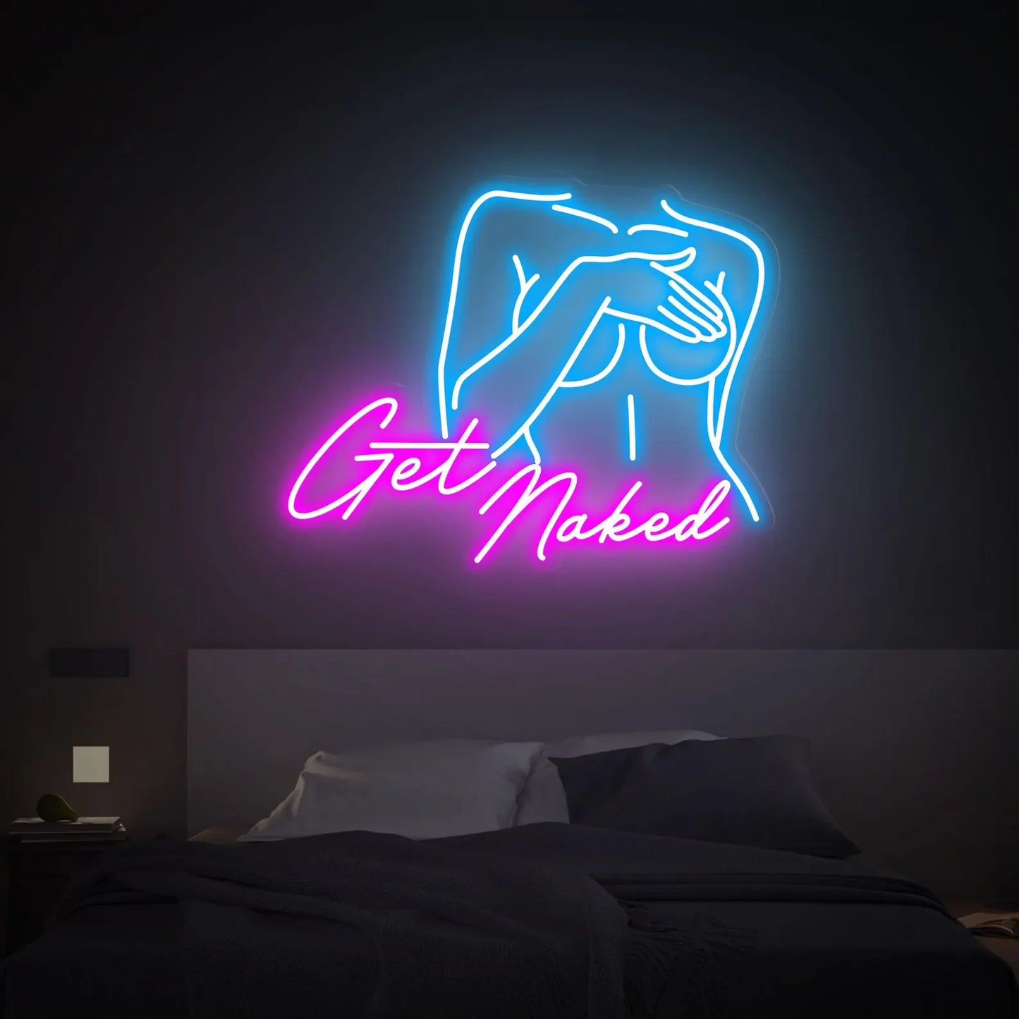 Woman Get Naked Neon Sign